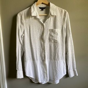 Banana Republic Polka Dot Button Up Shirt